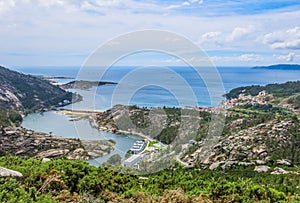 Panoramic view in Ezaro, Galicia, Spain. photo